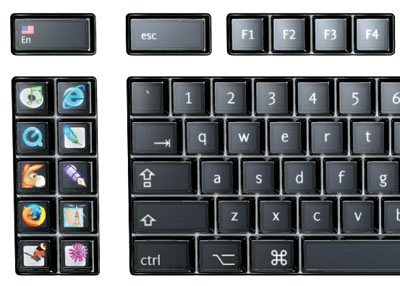 Встроенные дисплеи позволяют оперативно изменять изображения на клавишах Optimus