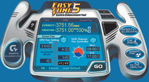 Утилита EasyTune 5, управляющая вентилятором