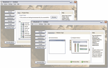 Создание электронной публикации в eBookGold (с помощью мастера)