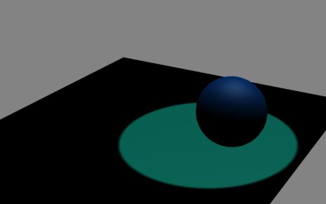 Рис. 11. Сцена с одним источником Free Directional
