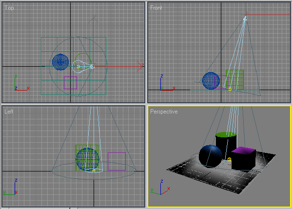 Рис. 17. Создание источника света Target Spot