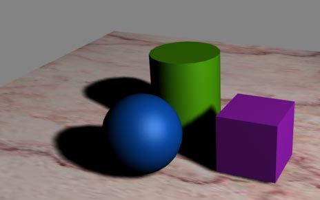 Рис. 21. Вид сцены с нереалистично темными тенями