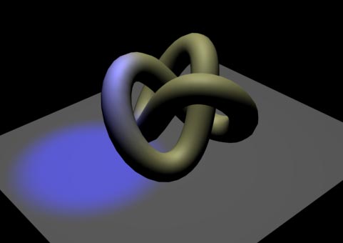 Рис. 30. Вид сцены с синим прожектором