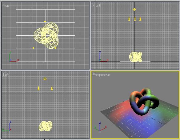 Рис. 31. Настройка положения прожекторов