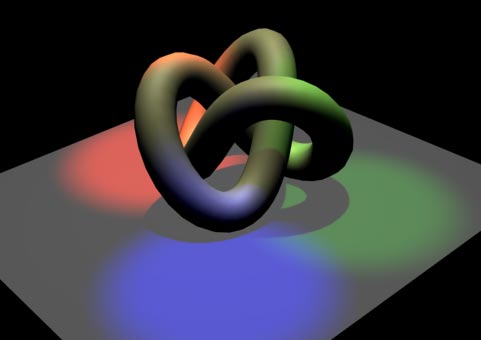 Рис. 32. Вид сцены с тремя прожекторами