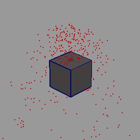 Рис. 2. Результат назначения частицам гравитационной силы