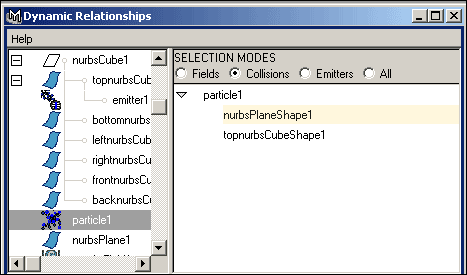 Рис. 4. Столкновение частиц с плоскостью