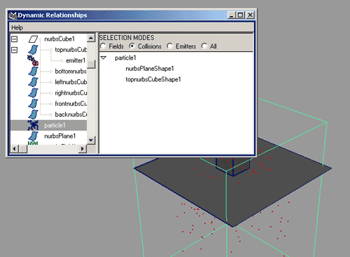 Рис. 6. Результат отмены столкновения частиц с плоскостью