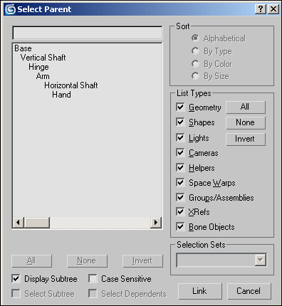 Рис. 15. Иерархическая цепочка, соответствующая манипулятору
