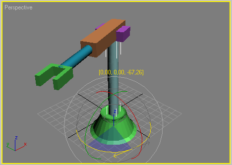 Рис. 16. Результат поворота объекта VerticalShaft