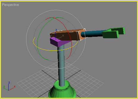 Рис. 20. Результат поворота объекта Arm после перемещения опорной точки