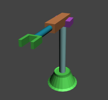 Рис. 21. Вид манипулятора в одном из кадров анимации