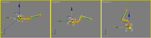 Рис. 15. Перемещение конечного эффектора до снятия ограничения на скольжение