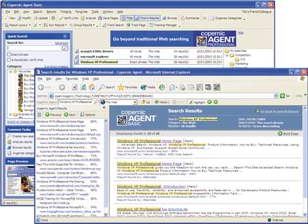 Проведение поиска с помощью Copernic Agent Basic
