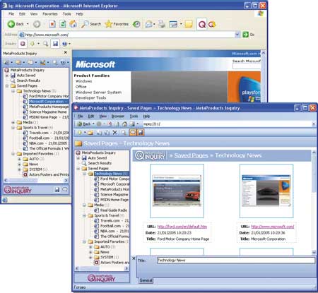 Управление web-информацией средствами MetaProducts Inquiry