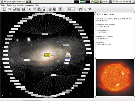Пример построения базы знаний по астрономии