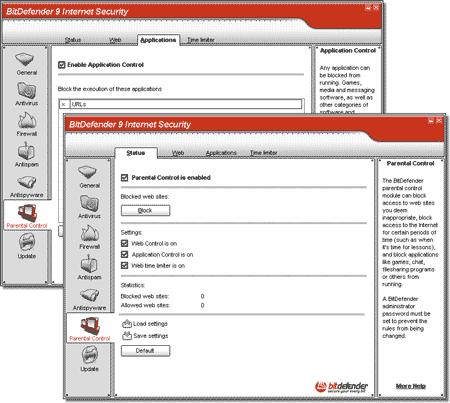 Запрет запуска приложений средствами BitDefender Internet Security