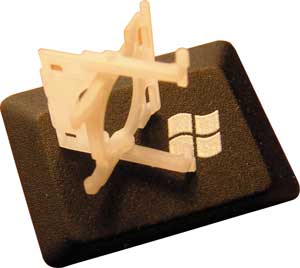 Монтажная рамка, с помощью которой клавиша крепится к корпусу Монтажная рамка, с помощью которой клавиша крепится к корпусу