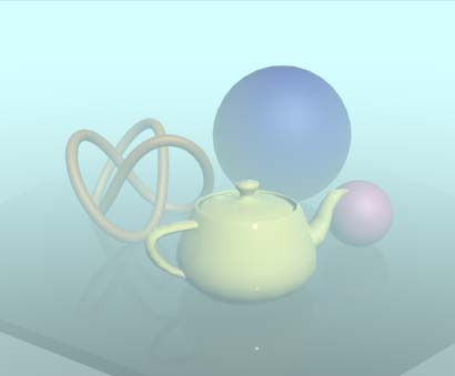 Рис. 11. Начальный вид сцены со слоистым туманом