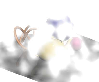 Рис. 22. Начальный вид сцены с объемным туманом