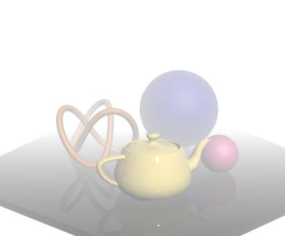 Рис. 5. Начальный вид сцены со стандартным туманом