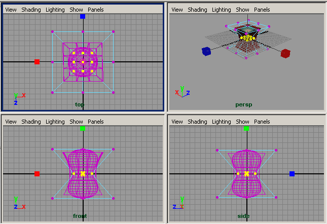 Рис. 20. Деформирование вершин решетки