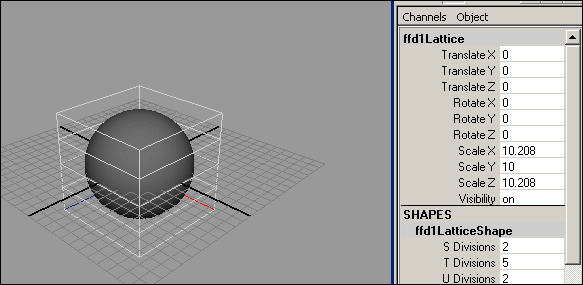 Рис. 3. Исходный вид решетки с шаром