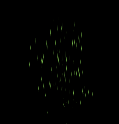 Рис. 11. Вид сцены при одинаковом движении частиц