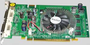 Штатная система охлаждения видеокарты WinFast PX7600GS