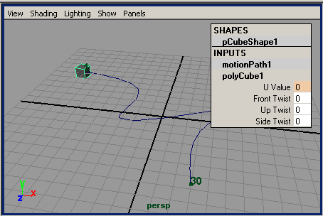 Рис. 16. Вид свитка motionPath1 в первом кадре