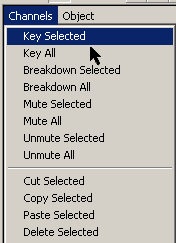 Рис. 18. Выбор команды Key Selected