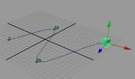 Рис. 8. Вид траектории со всеми позиционными маркерами