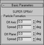 Рис. 7. Группа параметров ParticleFormation