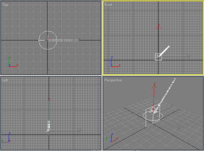 Рис. 9. Отклонение потока частиц от вектора эмиттера