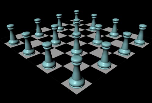 Рис. 20. Рендеринг сцены в окне Perspective