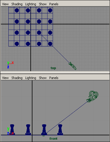 Рис. 22. Вид окон проекций после настройки камеры
