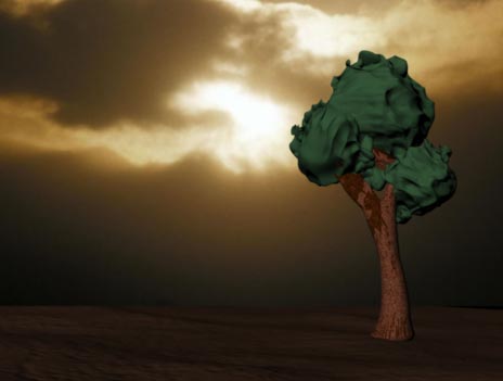 Рис. 44. Изменение сцены после корректировки настроек фона