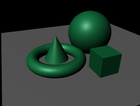 Рис. 6. Исходная сцена в проекции Perspective