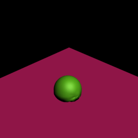 Рис. 11. Вид деформированного шара в одном из кадров анимации