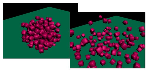 Рис. 17. Вид сцены в некоторых кадрах анимации