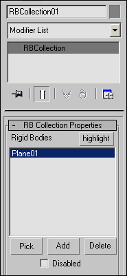 Рис. 6. Появление плоскости в коллекции RBCollection