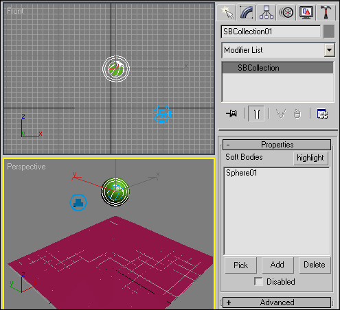 Рис. 7. Появление шара в коллекции S BCollection