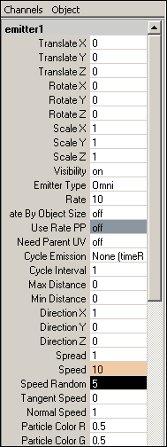 Рис. 16. Настройка случайного изменения скорости частиц