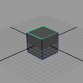Рис. 17. Выделение верхней грани куба