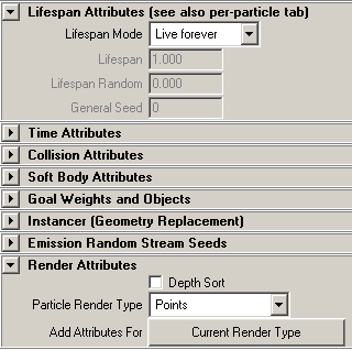 Рис. 6. Базовые параметры настройки системы частиц