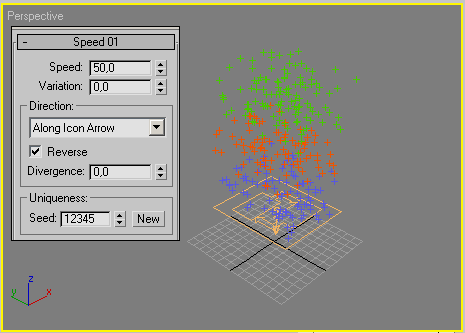 Рис. 12. Изменение направления перемещения частиц