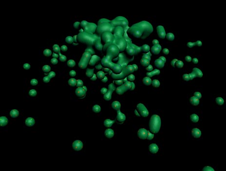 Рис. 22. Вид частиц, представленных метаболами, при визуализации