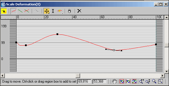 Рис. 56. Окно ScaleDeformation после изменения кривой деформации