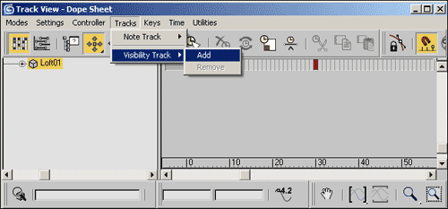 Рис. 63. Создание трека видимости