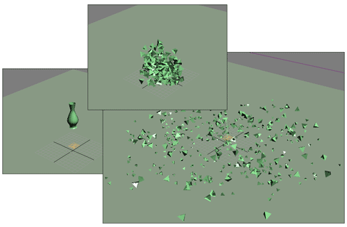 Рис. 65. Вид сцены в нескольких кадрах анимации